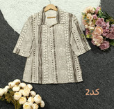 شومیز باکسی گندم جنس لنین درجه یک