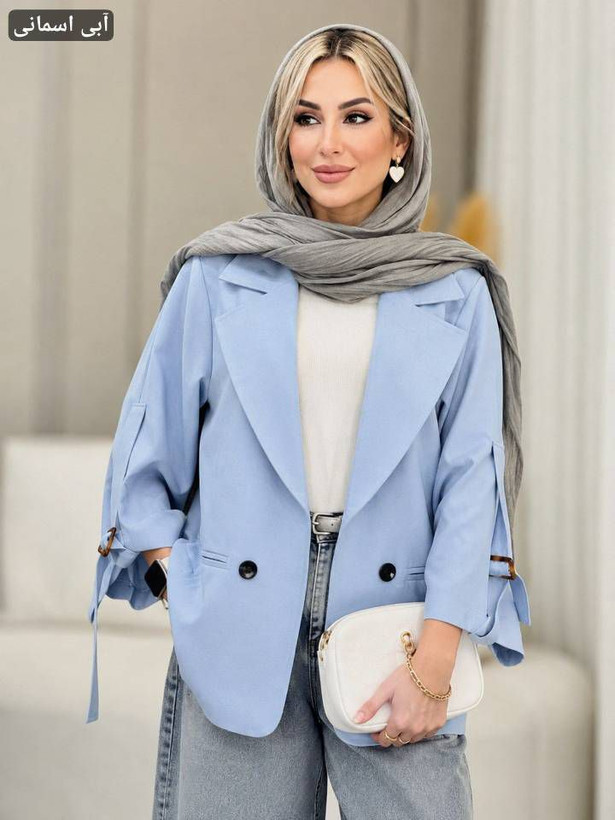 مانتو کتی آستین سگک کتان نچرال