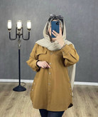 مانتو کتان بغل دکمه زارا