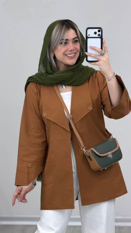 مانتو لنین یقه انگلیسی رونیا
