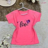 تیشرت باکسی نگینی طرح LOVE