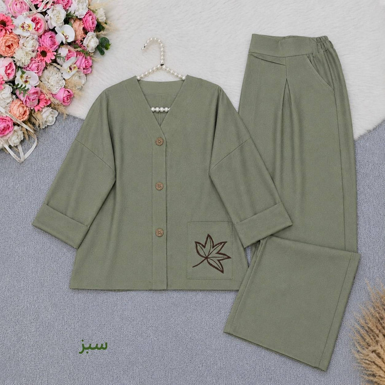 ست مانتو شلوار گلبرگ ترک وارداتی