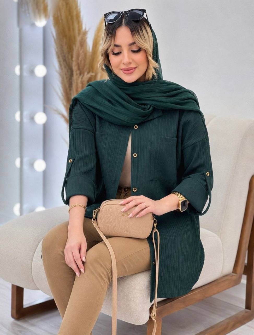 تونیک مانتویی نهال جنس آیوا پلاس