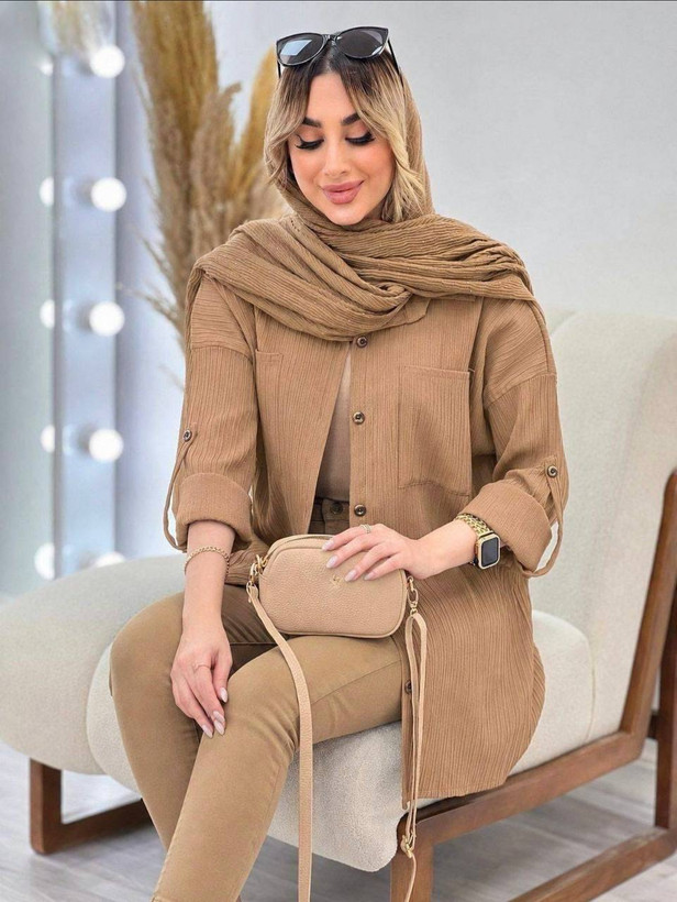تونیک مانتویی نهال جنس آیوا پلاس