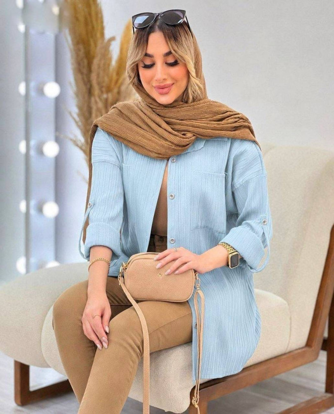 تونیک مانتویی نهال جنس آیوا پلاس