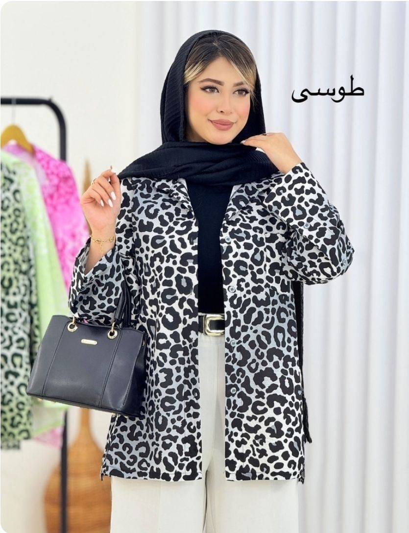 شومیز پلنگی رنگ بندی
