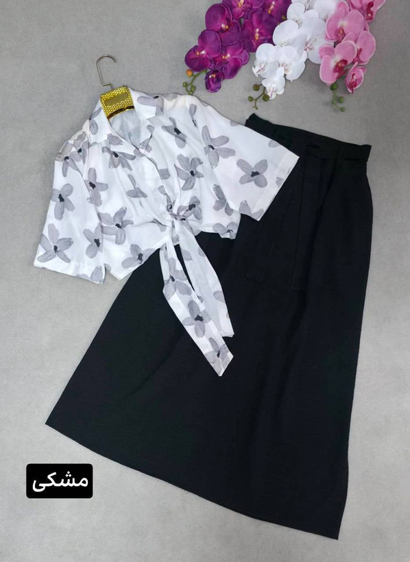 ست شومیز دامن گره ای آیسانا