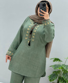 ست تونیک شلوار شرمین جنس شانتون