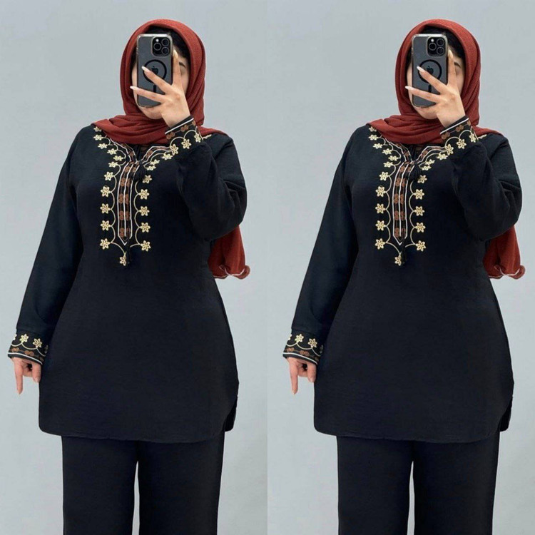 ست تونیک شلوار شرمین جنس شانتون