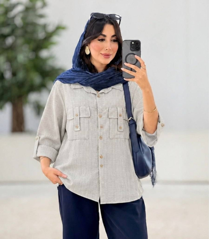 شومیز مهنا جنس شانتون دیپلمات