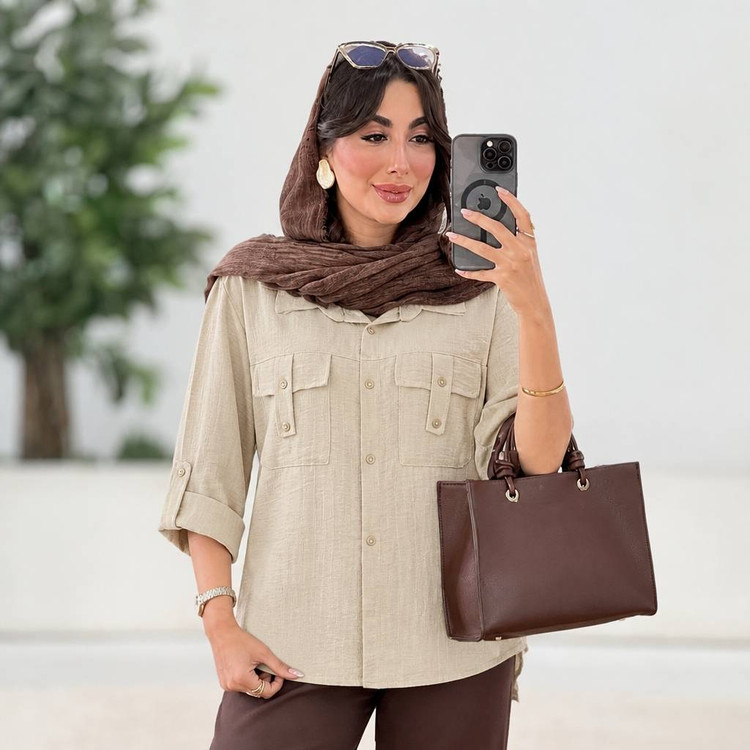 شومیز مهنا جنس شانتون دیپلمات