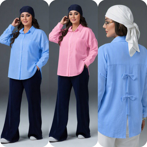 شومیز مانتویی مرسانا جنس شانتون