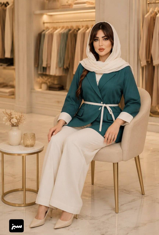 مانتو شلوار هدی جنس مازراتی