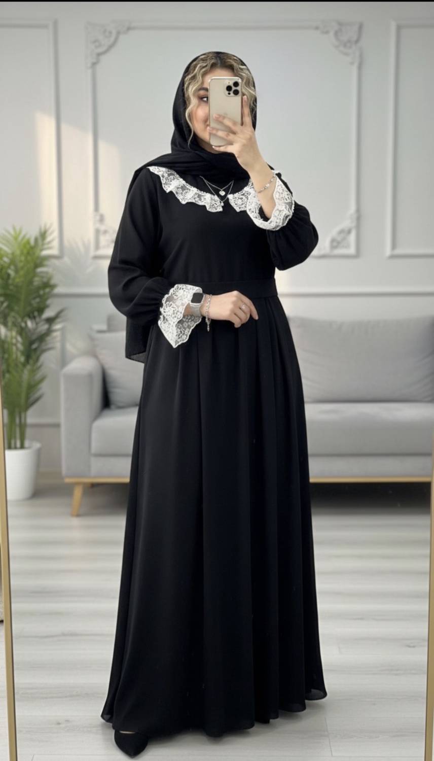 عبا یقه گیپور جنس الیزه درجه یک