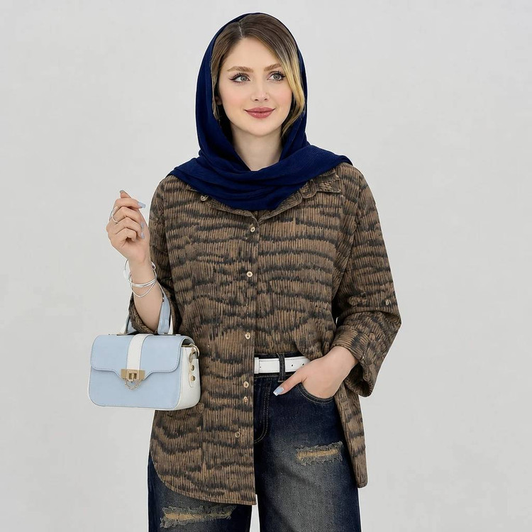 شومیز مانتویی گازوئیلی غزل