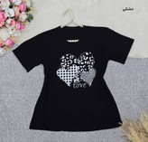 تیشرت باکسی طرح LOVE نخ پنبه