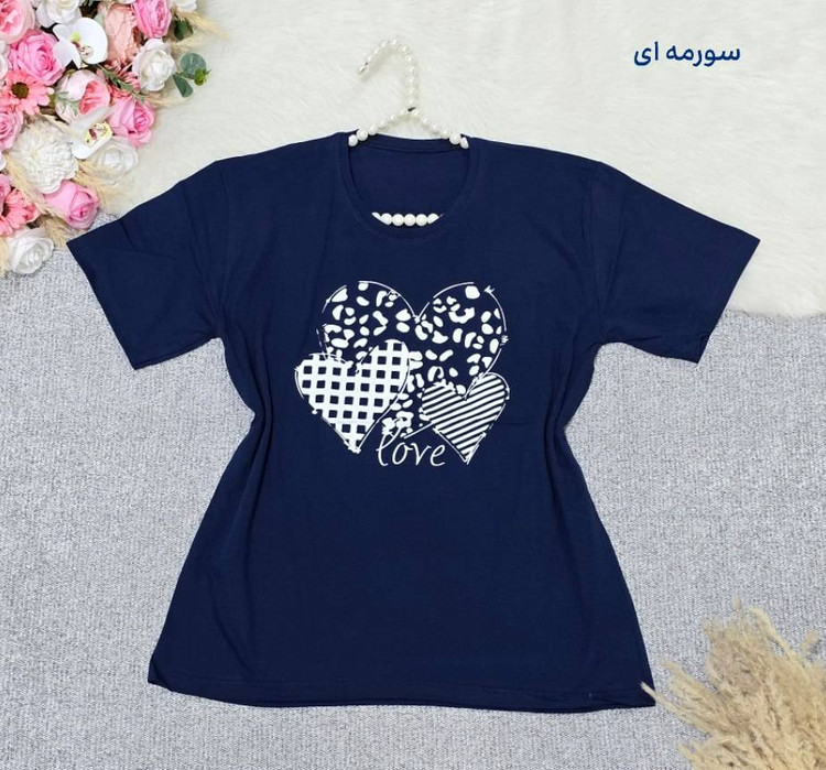 تیشرت باکسی طرح LOVE نخ پنبه