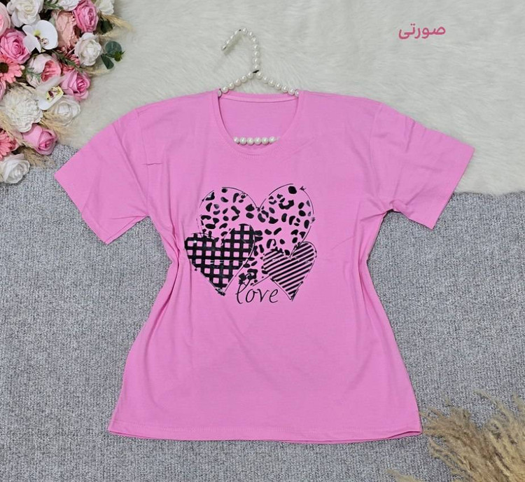 تیشرت باکسی طرح LOVE نخ پنبه