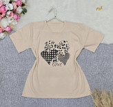 تیشرت باکسی طرح LOVE نخ پنبه