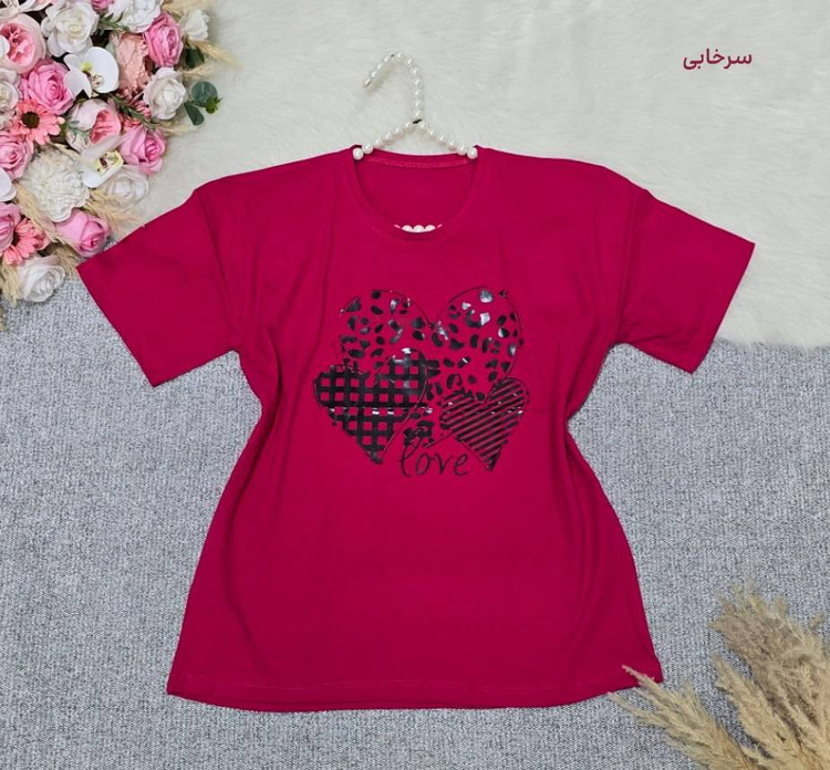 تیشرت باکسی طرح LOVE نخ پنبه