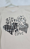 تیشرت باکسی طرح LOVE نخ پنبه