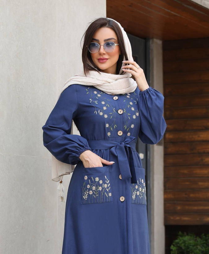 مانتو گلدوزی نهال جنس شانتون