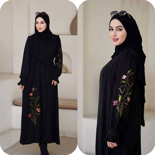 پیراهن عبایی ارکیده جنس الیزه
