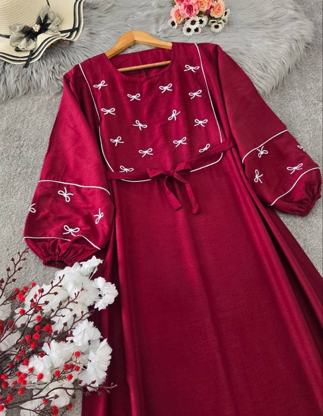 کفتان گلدوزی پاپیونی جنس بابوس