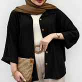 شومیز مراکشی کوک دوزی مشکی درجه یک