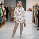شومیز مانتویی دنیز جنس کراش طرحدار