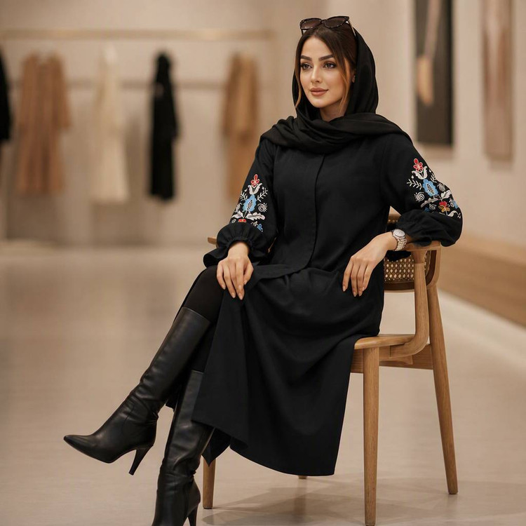 مانتو بلند مازراتی جنس ماهرو