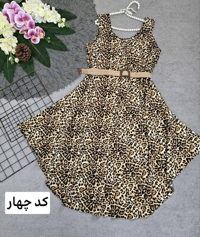 پیراهن پلنگی الیزه فول نگین