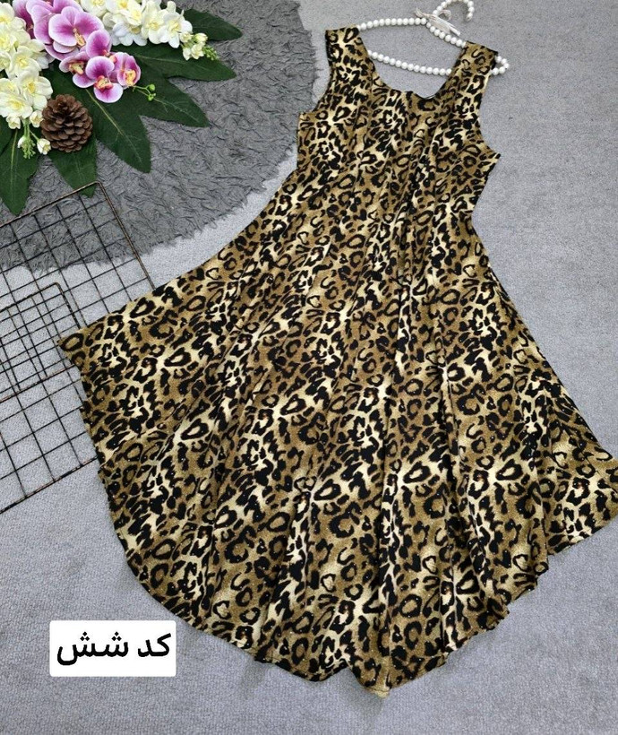 پیراهن پلنگی الیزه فول نگین