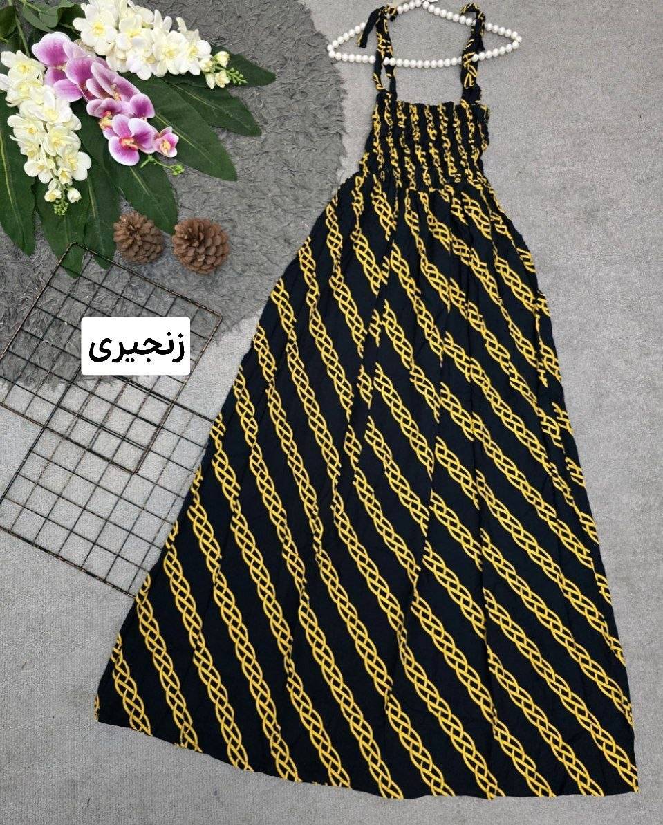 پیراهن اطلس جنس تمام نخ کش دوزی