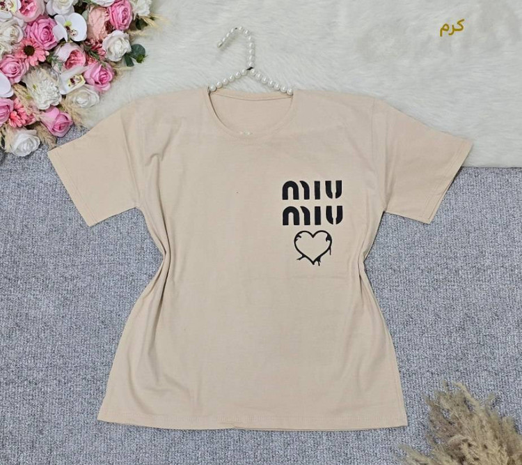 تیشرت باکسی طرح Miu Miu