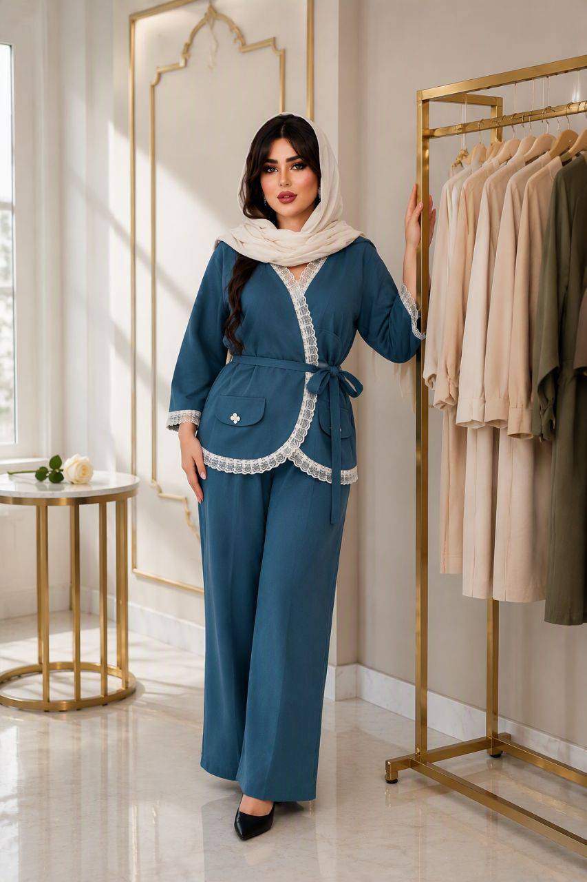 مانتو شلوار فاطمه جنس مازراتی
