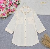 شومیز مانتویی دلنیا جنس لنین خطی اعلا