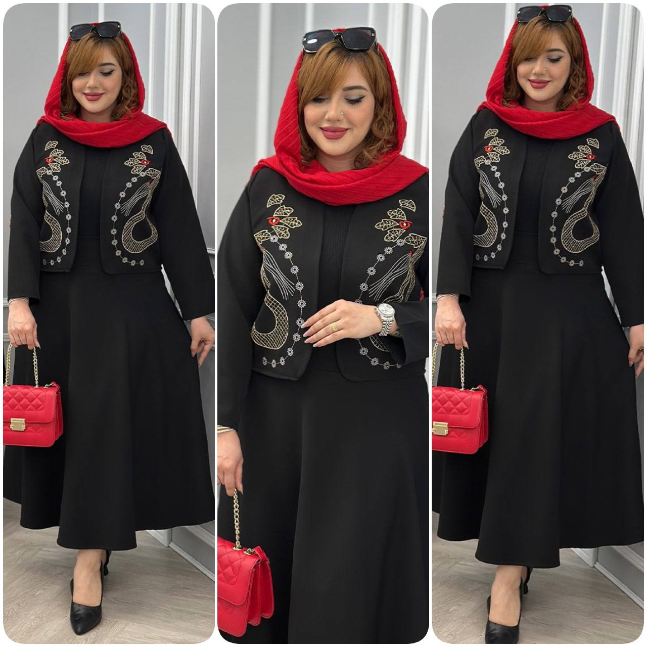 کت دامن مدل ثمر گلدوزی جنس مازراتی