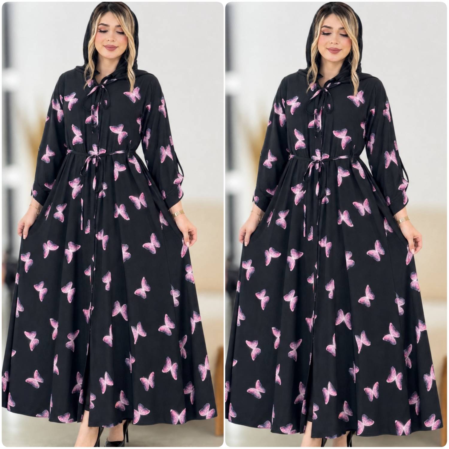 پیراهن ساحلی پروانه جنس بوگاتی درجه یک
