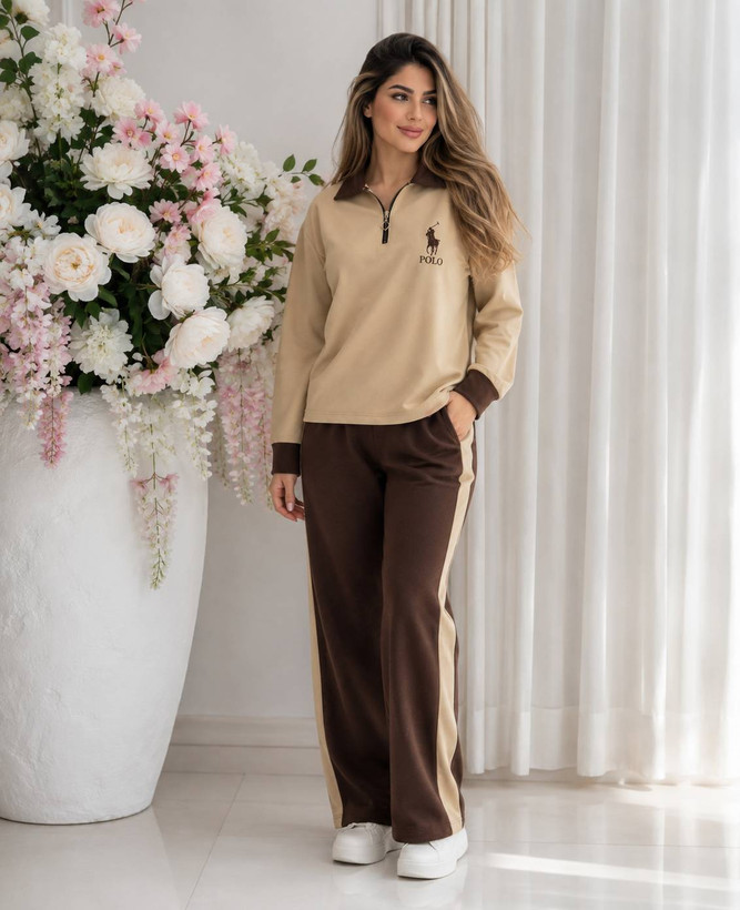 ست نیم زیپ polo جنس گلکسی نخ پنبه