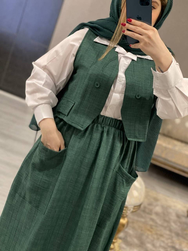 ست سه تیکه ژینا جنس شانتون باکیفیت