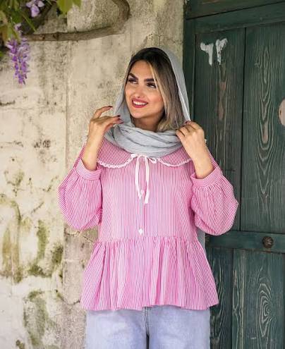شومیز یقه BB جنس نخی وارداتی
