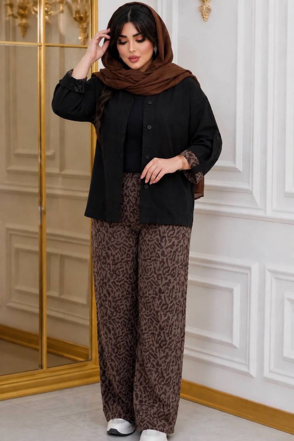 مانتو شلوار پلنگی