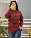 بلوز بافت مدل love