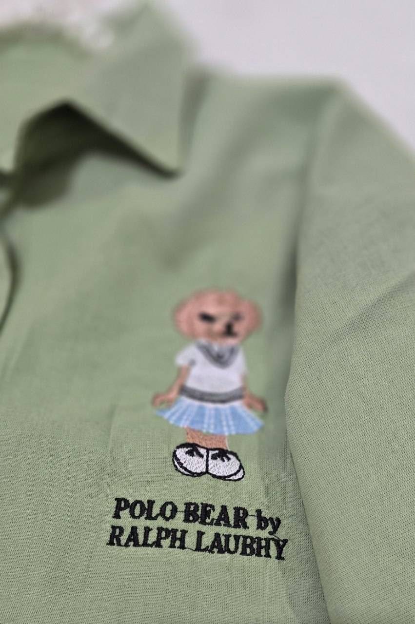 شومیز مانتویی طرح polo کتان