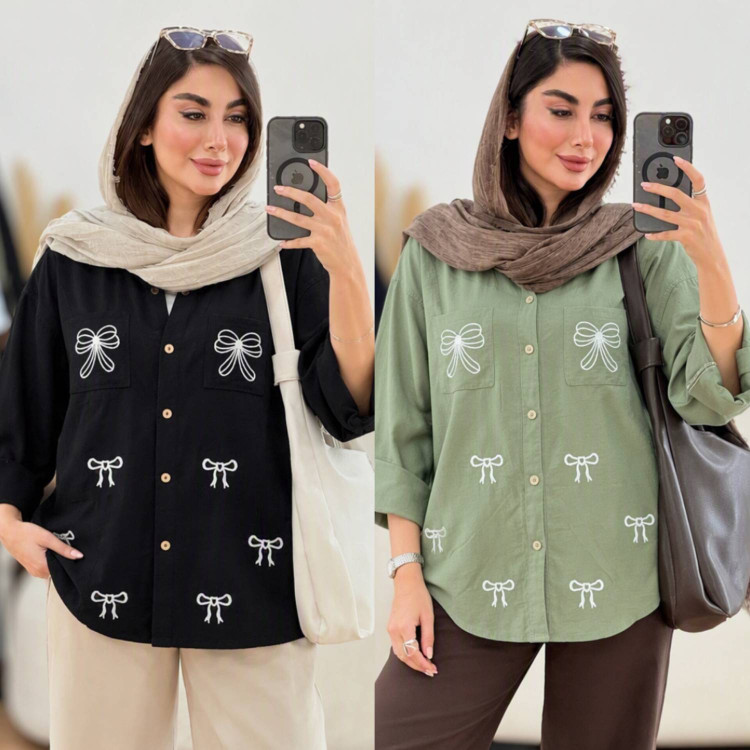 شومیز گلدوزی بارانا جنس کرسپو