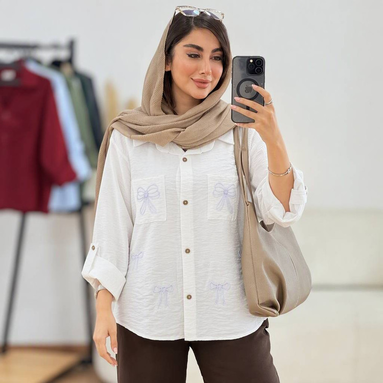 شومیز گلدوزی بارانا جنس کرسپو