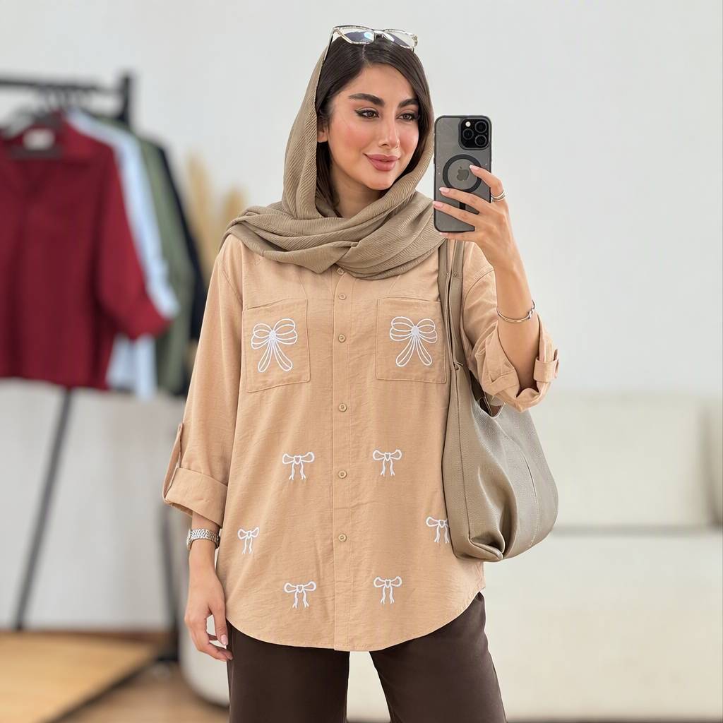 شومیز گلدوزی بارانا جنس کرسپو