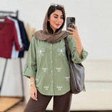 شومیز گلدوزی بارانا جنس کرسپو