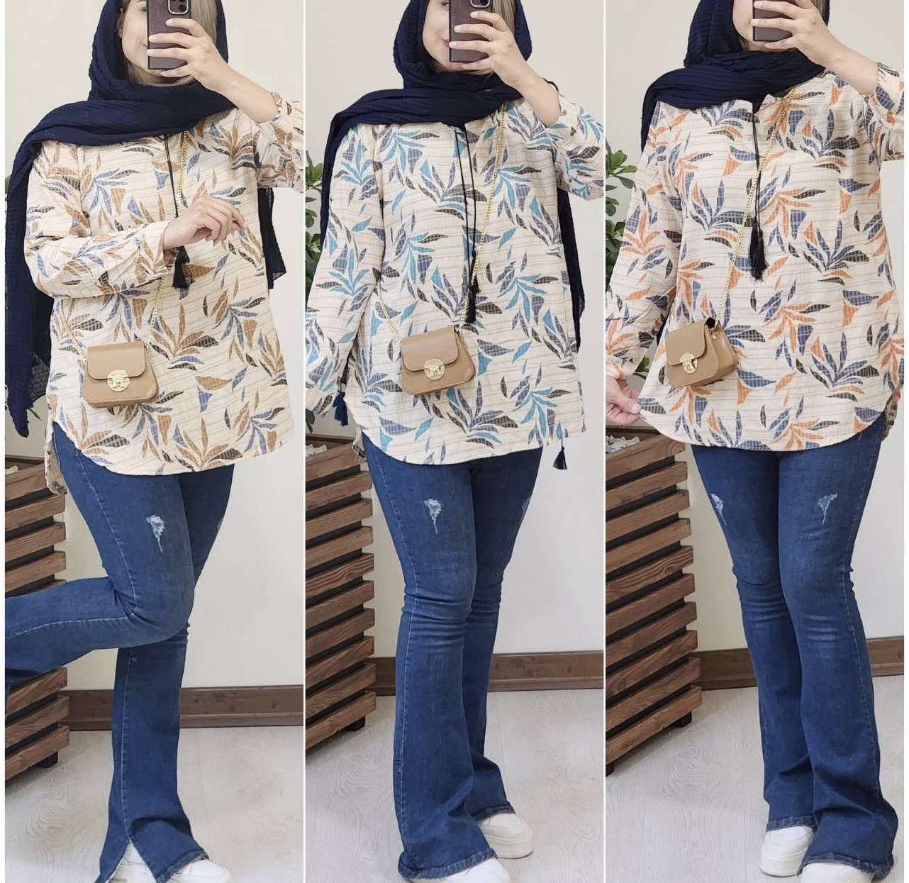 تونیک کامیلا آبی خاکی